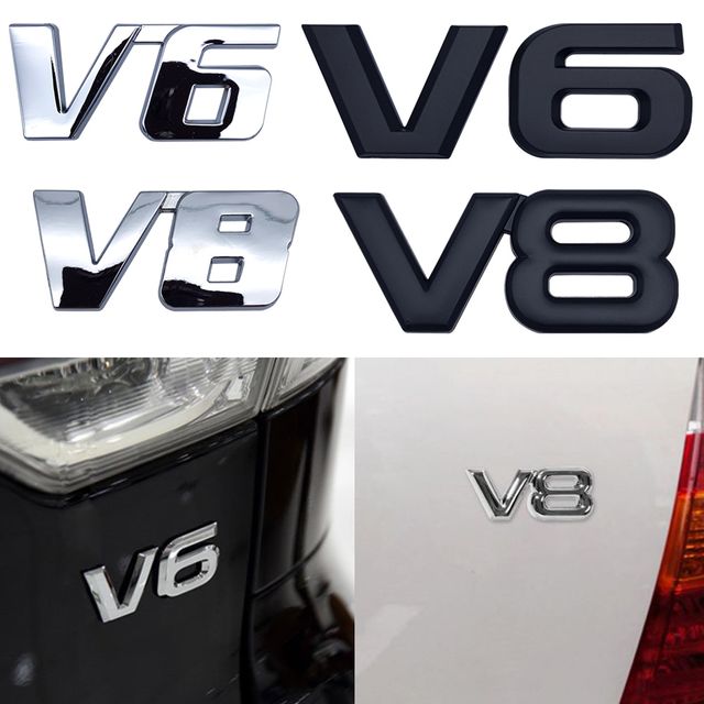 V6 V8 엔진 엠블럼 스티커 뱃지 배지 차량 용품