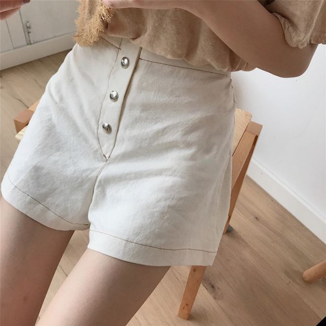 린넨 데일리 단추바지