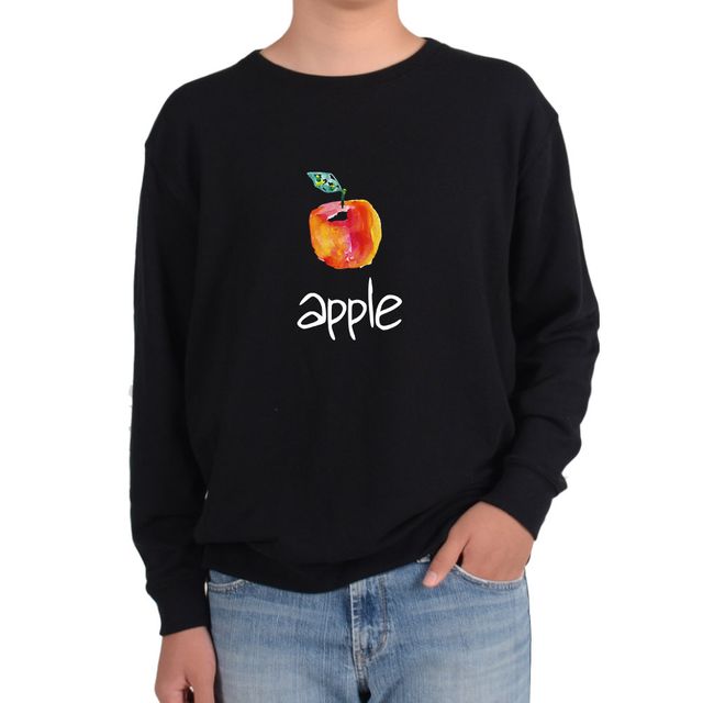 기모맨투맨 사과 애플 APPLE 수채화그림 다양한색상 전사이즈