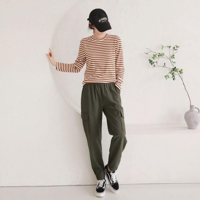 여성 겨울 양털안감 따뜻한 방한 카고조거팬츠 3컬러 기모 조거바지
