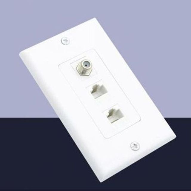 coms 월 플레이트 RF 1포트 LAN x 2 포트 전산 코드