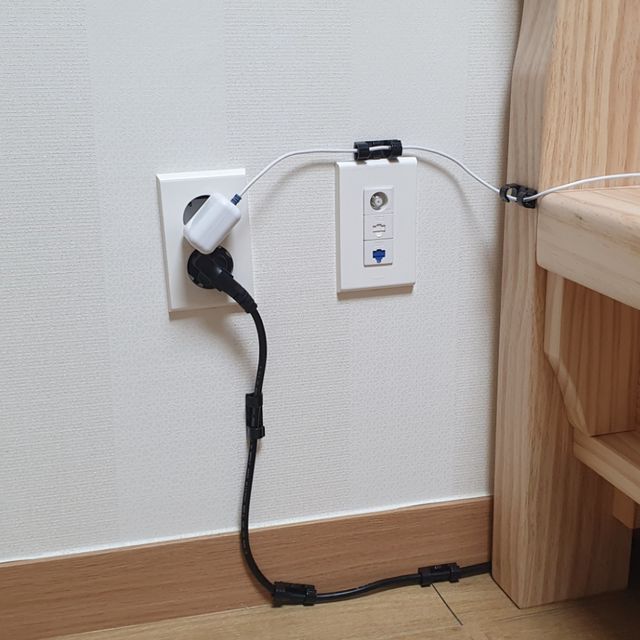 P1 케이블 전선 선정리클립 블랙 대