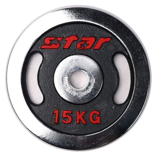 바벨원판 홈트 스타스포츠 (ER501) 도금원판 (15kg) 웨이트원판 역기원판