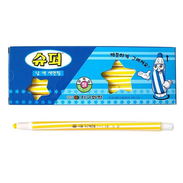지구화학 슈퍼 낱색 색연필 (12자루) 1다스 (노랑)