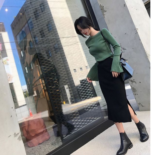 포켓 롱 스커트