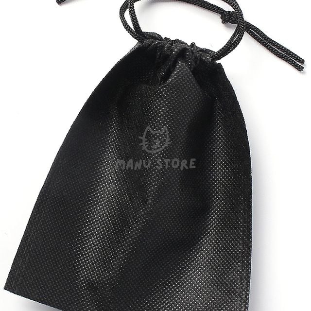 끈파우치 끈 부직포 파우치 30p세트 12x15cm 블랙