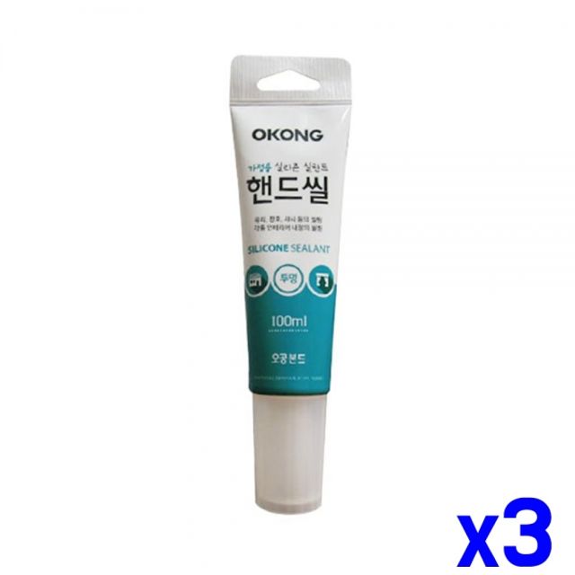 가정용 인테리어 실란트 100ml 투명 3개 세트 - 실리콘 기반 방수 접착제