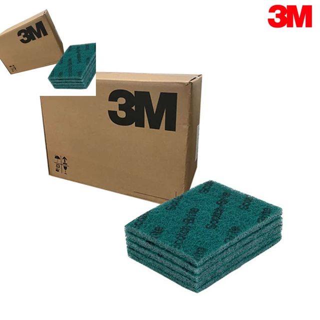 3M 다목적 수세미 소형 벌크포장 500매 초록수세미 주방수세미 냄비탄거제거 탄냄비제거