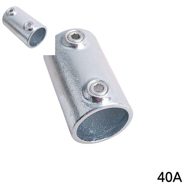 다용도 파이프클램프 40A 48.3mm 실버 가구클램프 파이프조인트 가구부속품 파이프브라켓