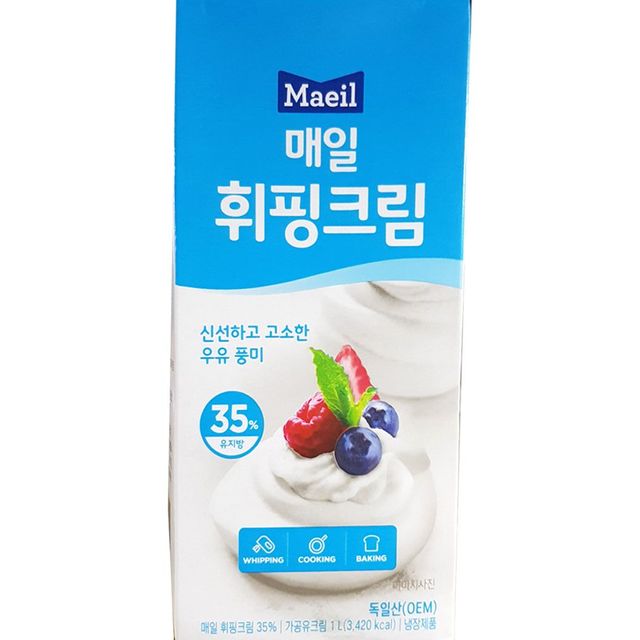 휘핑크림(매일유업 동물성 35프로 1K)