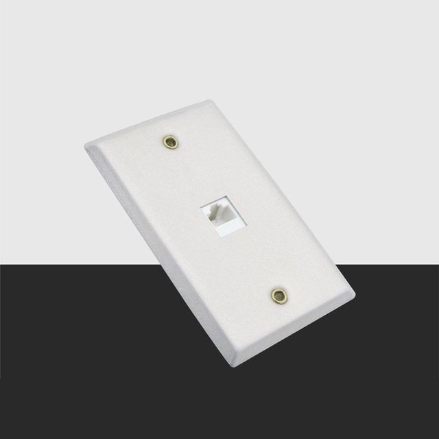 월 플레이트 RJ45 1포트 벽콘센트 알루미늄