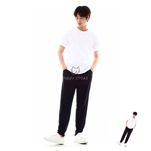 남성 아이스쿨바지 9부, 시원한 여름 빅사이즈 스판바지