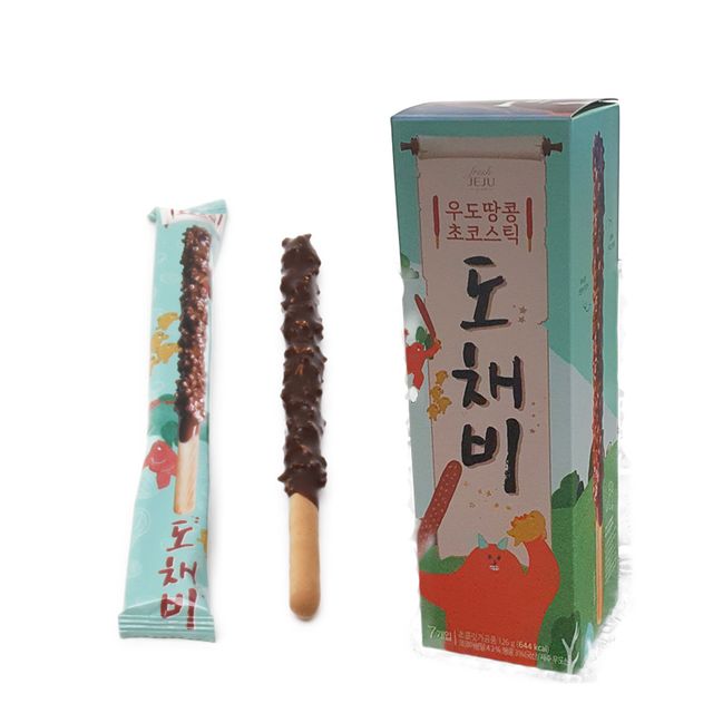 제주를 만난 우도땅콩 초코스틱 도채비 1박스 7개
