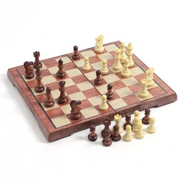 휴대용 접이식 자석 체스 36x31cm 보드게임