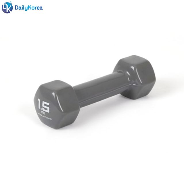 아이워너 PVC 육각 컬러아령 1.5kg 그레이