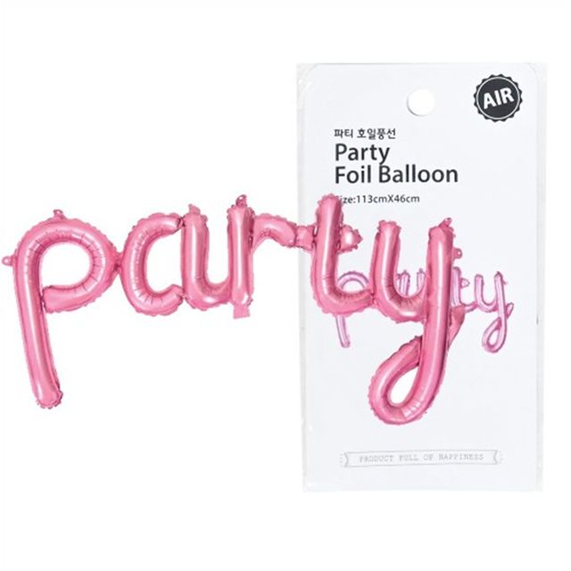 WL (PC) 호일풍선 party (핑크)