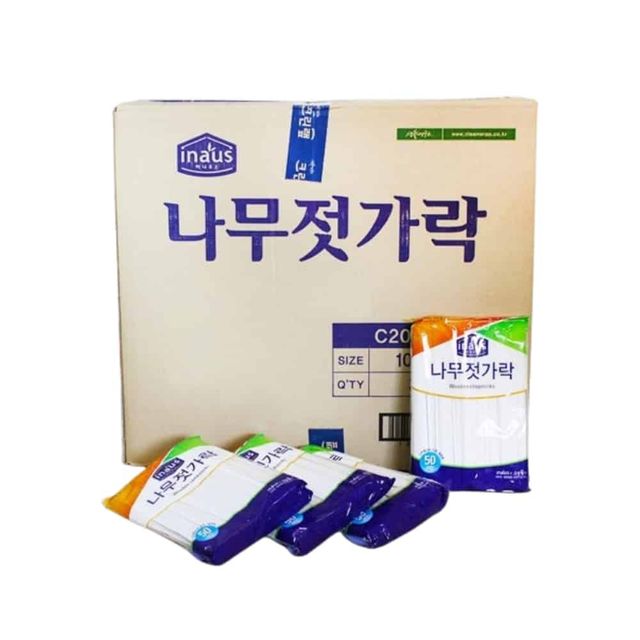 나무젓가락 50p 60개 일회용대나무젓가락 포장젓가락 식당젓가락