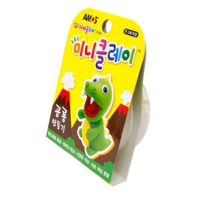 아모스 미니 클레이 만들기 점토 미술놀이 공룡 4P