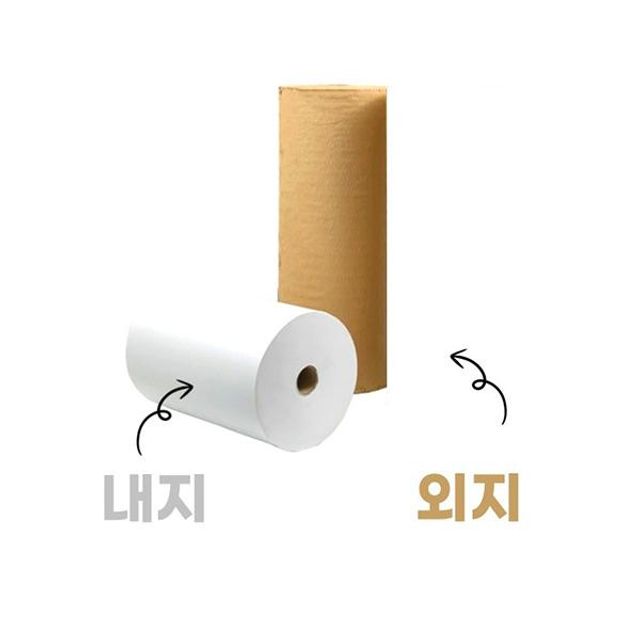 종이뽁뽁이 하이콤리필용세트 브라운외지 화이트내지 데코용품