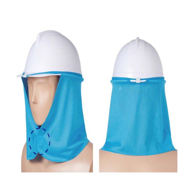 안전모그늘이 작업모자 가리개 탈부착 차단 하늘색