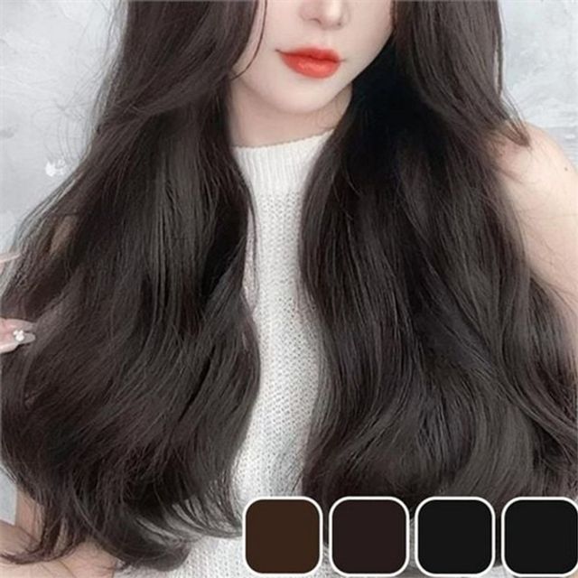 여성 롱 웨이브 가발 여성 붙임머리 피스 묶음 포니테일 반가발 헤어