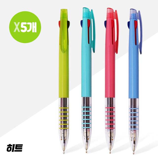 히트3색(6링) 칼라니들 볼펜 (0.7mm) X 5개