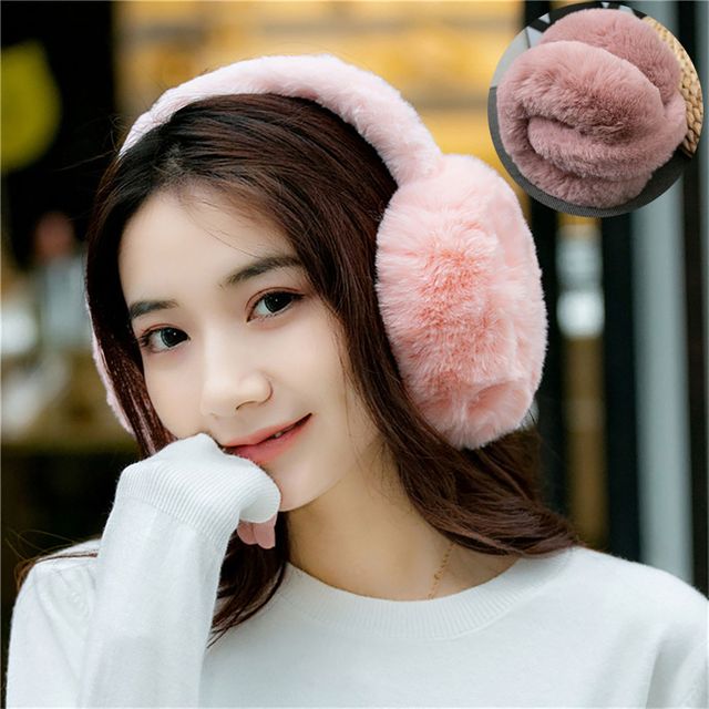 털 겨울 귀보온 여성 방한 귀마개 귀도리 접이