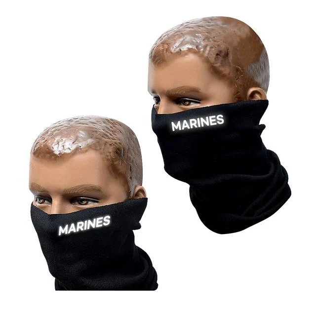 MARINES 검정색 국산 반사필름 넥워머