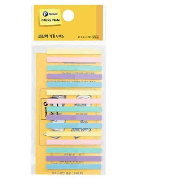 필름인덱스 45mm 15매 파스텔 인덱스플래그 책갈피스티커 북플래그 책인덱스