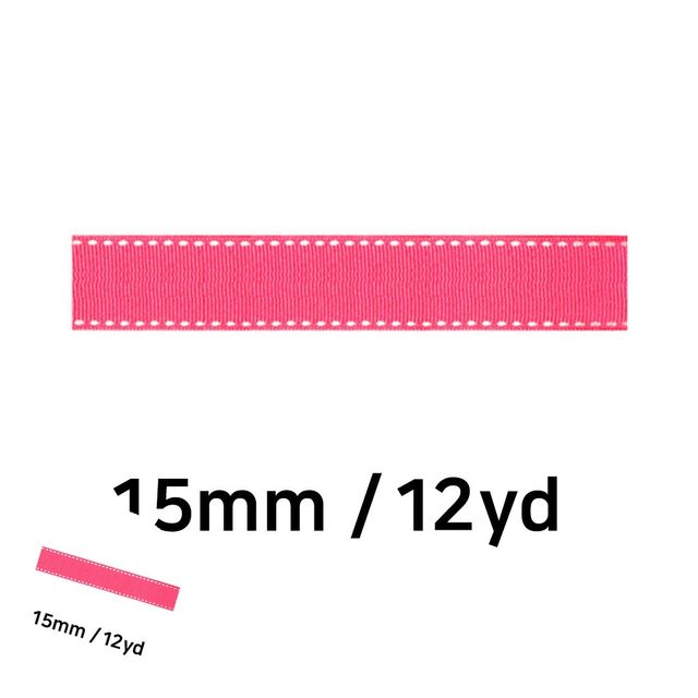 포장타이 선물리본 체리 리본 골직 스티치 롤 15mm