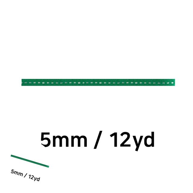 선물포장리본 화분리본 초록 리본 골직 스티치 롤 5mm