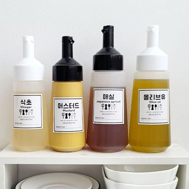 혜명몰 원터치 소스병 특대 600ml 드레싱소스통 업소용소스병 리필용기 식당용소스통 살림템
