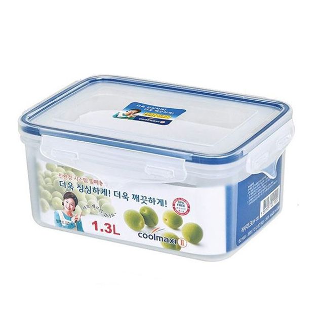 쿨맥시 밀폐용기 냉장고 정리 반찬통 직사각 1.3L 1P