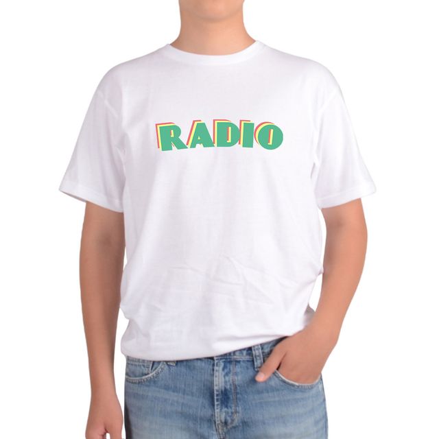 기능성반팔 RADIO 라디오 주파수 맞춰요 전국방방