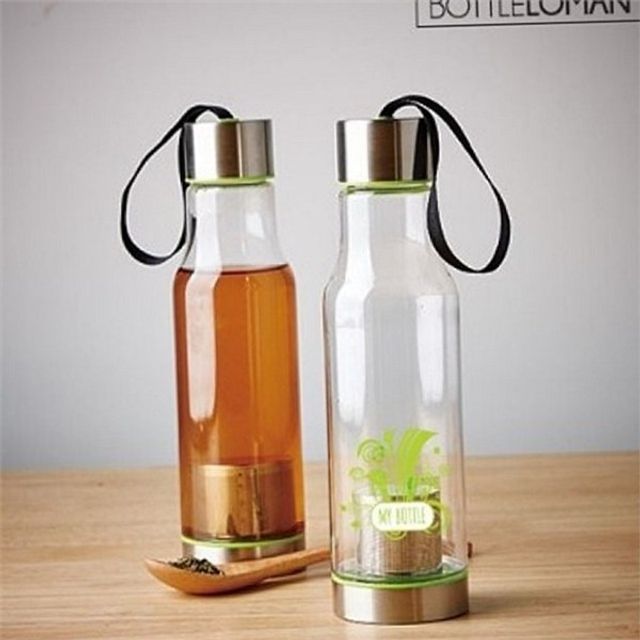 트라이탄 물병 600ml 녹차 보틀 휴대용 차우림 티망 젖병 소재 텀블러 등산