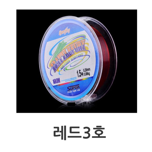 100M 낚시릴용 낚시줄 레드3호 낚시라인줄 바다낚시줄