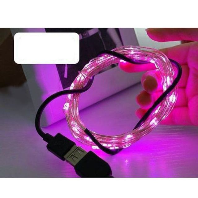 USB LED 케이블 핑크 속도밝기 조절 길이 10M