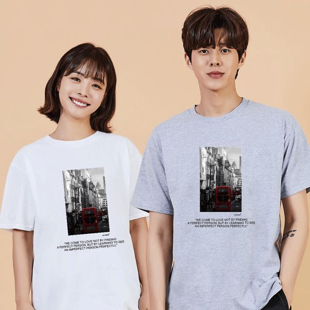 키밍 버스 남자여름티 레이어드티셔츠 귀여운티셔츠