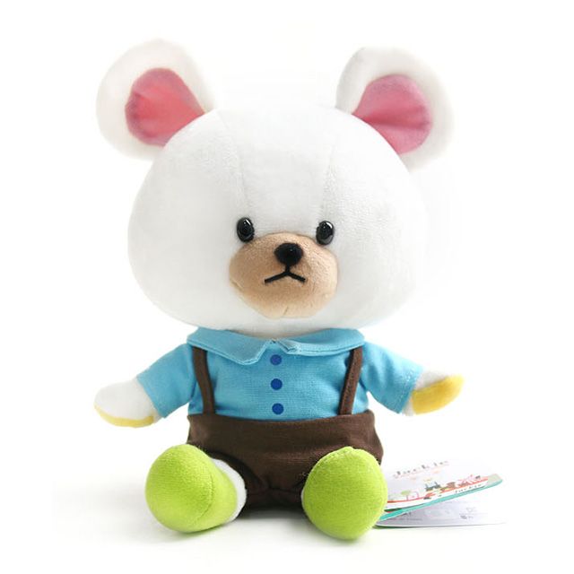 꼬마곰 재키 데이빗 인형 화이트 곰돌이 셔츠 멜빵