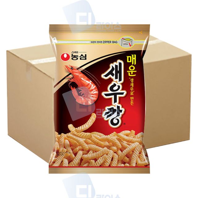 농심 매운새우깡 400g 6봉 대용량 술안주 봉지과자