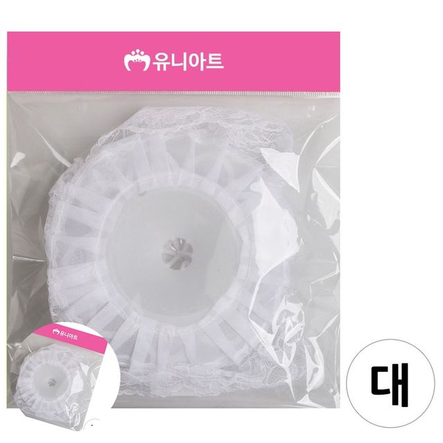레이스받침대 꽃풍선받침대 부케받침 흰색 대