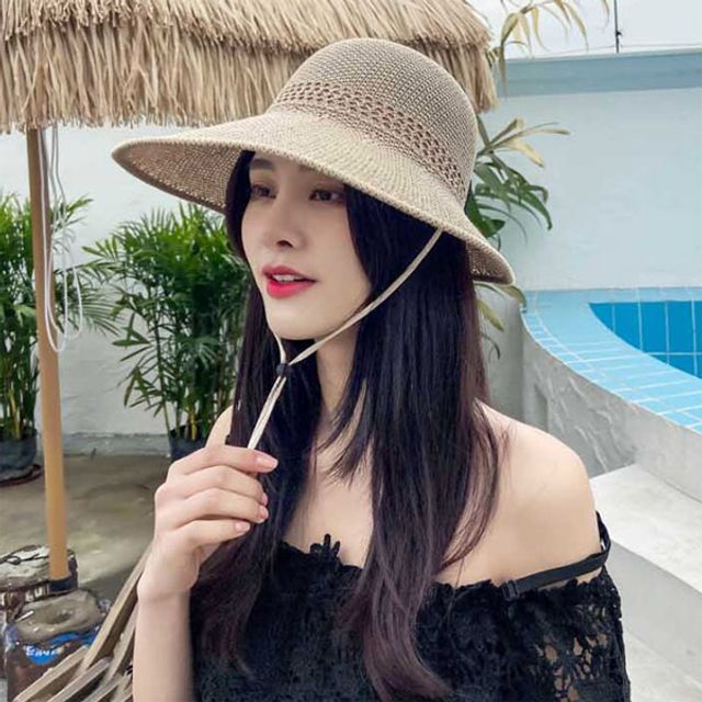 밀짚 낚시모자 버킷햇 자외선모자 경량모자 캠핑