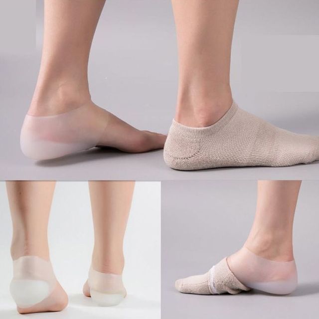 실리콘 키높이 깔창 4cm, 남녀 밴딩 이너삭스형