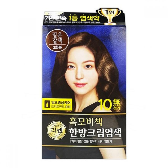 새치커버 염모제 짙은갈색 새치염색 크림 헤어컬러
