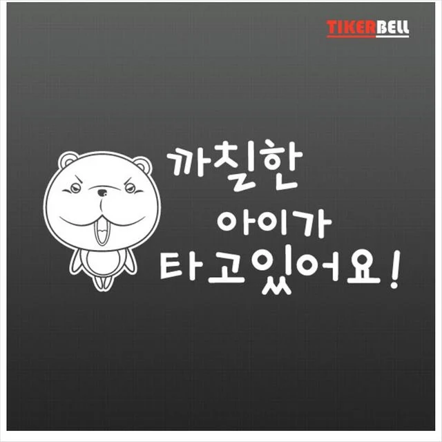 베이비인카 스티커, 차량용 데칼 까칠한 몽이 안전 표식