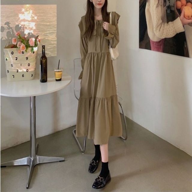 여자원피스추천 스퀘어카라 메이비굿 원피스 롱원피스