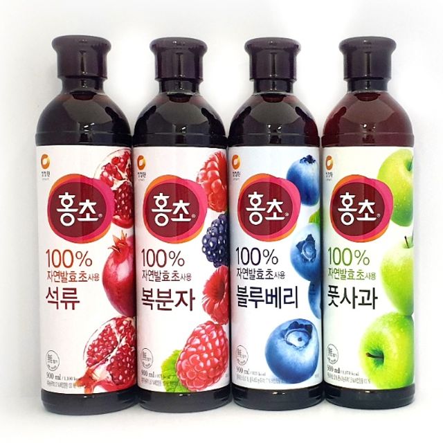 청정원 발효숙성 음용 식초 홍초 900ml 1개