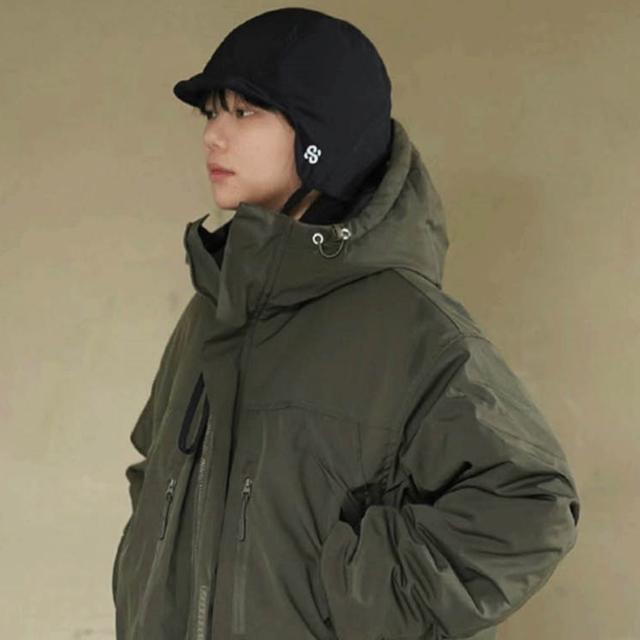 남자 파일럿 패딩 모자 겨울 귀도리 숏캡 군밤 모자