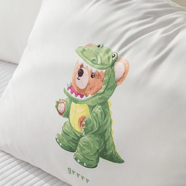 프린팅 먼지없는 베개커버 50x70cm 다이노소어