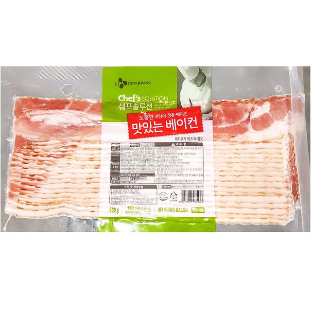 쉐프 맛있는베이컨 500gX6 베이컨 즉석식품 안주 육가